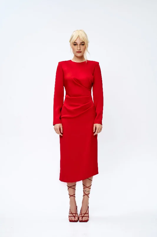 Plus Size Women's Tunic - Style Sweater Dresses with Pockets Vikisews Emory Dress