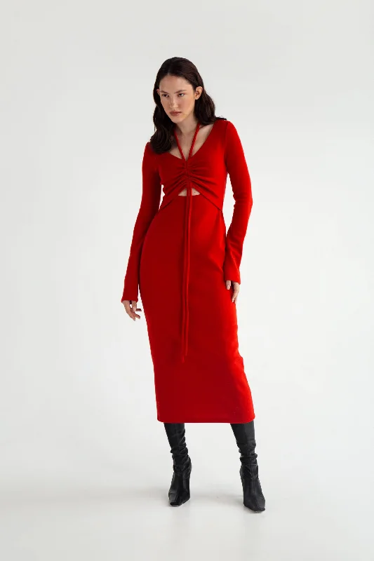 Plus Size Women's Long Sleeve Cable Knit Sweater Dresses Vikisews Leora Dress PDF