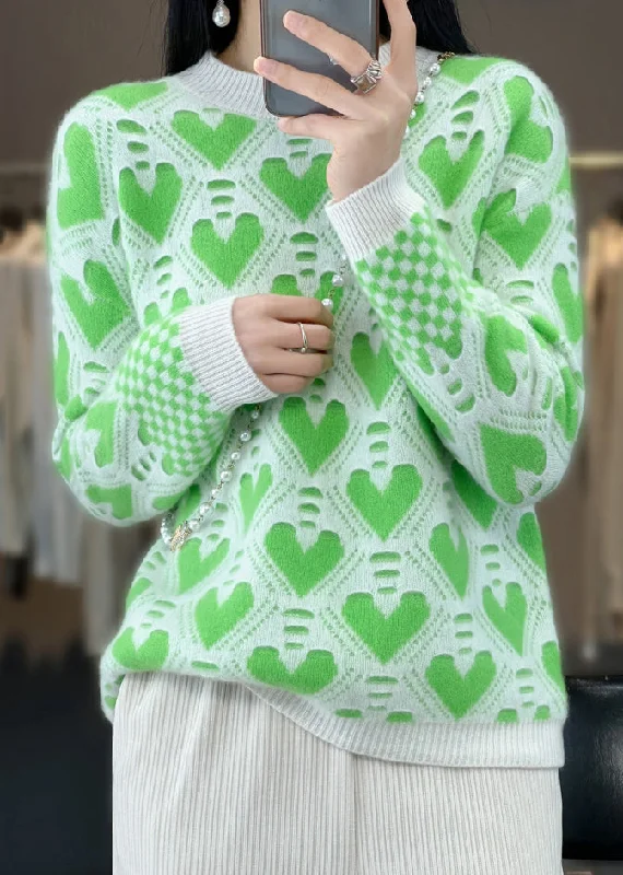 Plus Size Women's Knit Peplum Tops to Accentuate the Waist Women Green O Neck Patchwork Cashmere Knit Top Long Sleeve Plus Size Women's Knit Peplum Tops to Accentuate the Waist Women Green O Neck Patchwork Cashmere Knit Top Long Sleeve