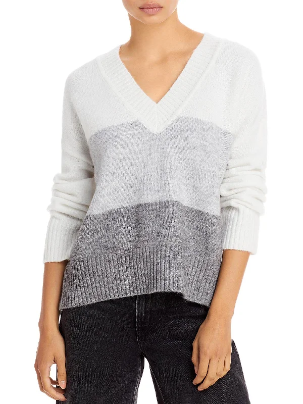 Long - Line Women's Pullovers in a Relaxed Fit for Layering Womens Colorblock Knit Pullover Sweater