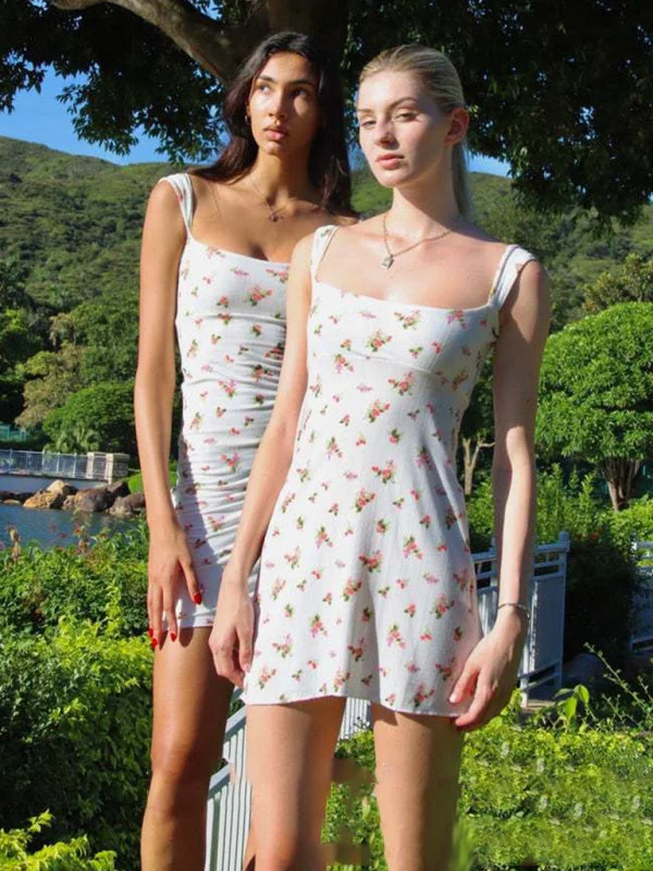 Strapless mini dresses for a beach vacation Blue Zone Planet | Cute Skinny Knitted Floral Print Mini Dress Strapless mini dresses for a beach vacation Blue Zone Planet | Cute Skinny Knitted Floral Print Mini Dress
