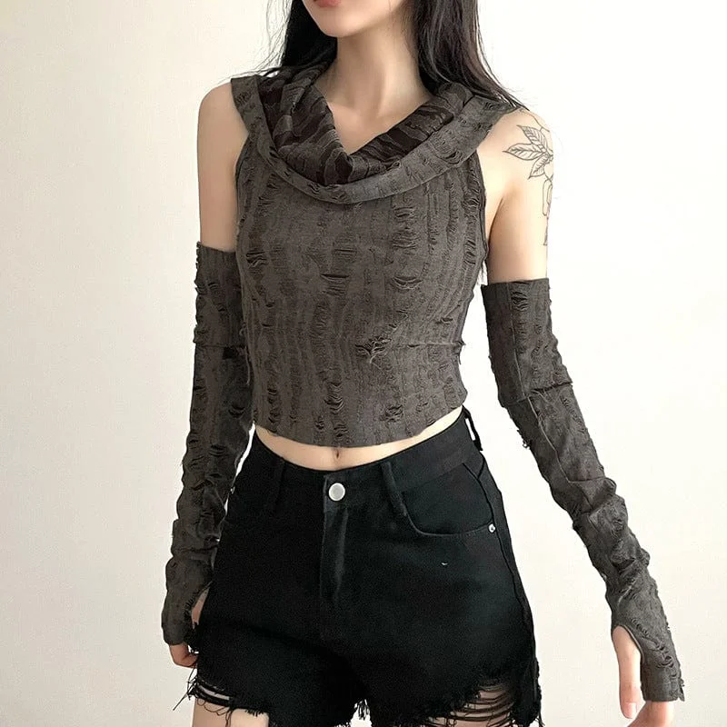 Women's Sleeveless Ribbed Tank Tops for a Trendy Look Women's Grunge Ripped Tank Top with Hood and Oversleeves Women's Sleeveless Ribbed Tank Tops for a Trendy Look Women's Grunge Ripped Tank Top with Hood and Oversleeves