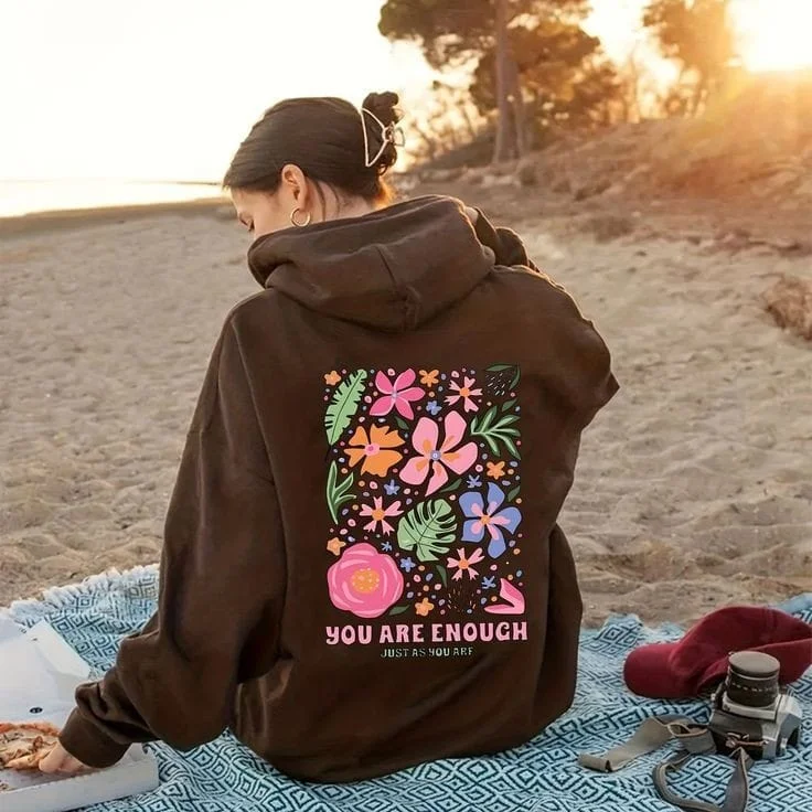 Women's zip - front sweatshirt with contrast stitching for a sporty aesthetic Women's zip - front sweatshirt with contrast stitching for a sporty aesthetic You are enough hoodies oversized Women's zip - front sweatshirt with contrast stitching for a sporty aesthetic Women's zip - front sweatshirt with contrast stitching for a sporty aesthetic You are enough hoodies oversized