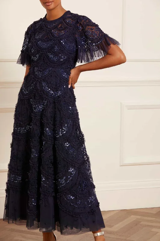 Strapless Women Dress with a Built - in Bra for Comfort and Support Carmen Ruffle Ankle Gown Strapless Women Dress with a Built - in Bra for Comfort and Support Carmen Ruffle Ankle Gown
