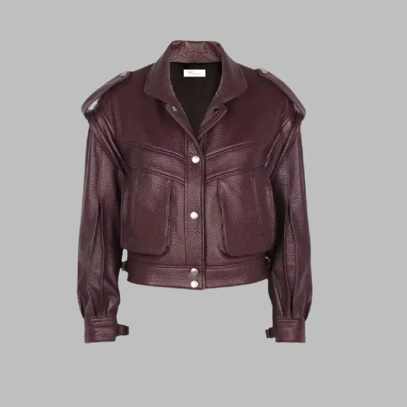 Women's leather midi leather skirts with a slit Chiltern Leather Jacket