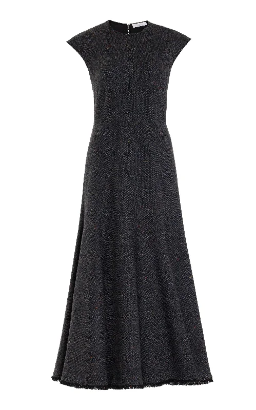 Plus Size Women Dress with a Flattering A - Line Cut for Comfort and Style Crowther Dress in State Multi Cashmere Virgin Wool Plus Size Women Dress with a Flattering A - Line Cut for Comfort and Style Crowther Dress in State Multi Cashmere Virgin Wool