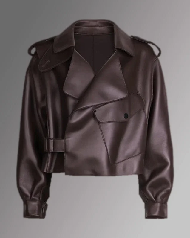 Women's leather wrap - around jackets Dempsey Real Leather Jacket