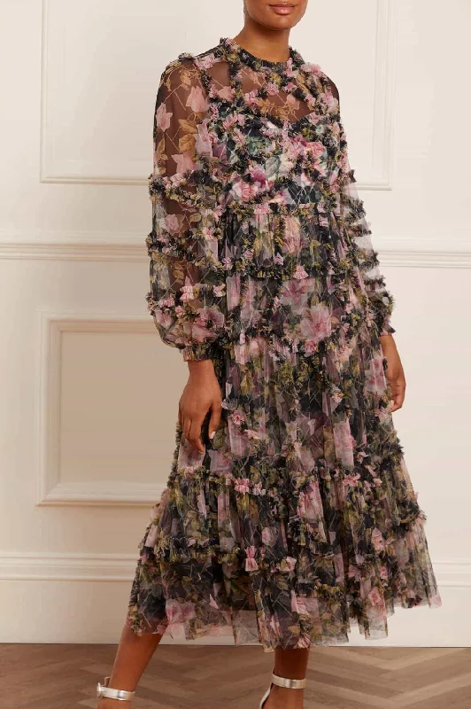 Mini Women Dress with a Short Hem for a Young and Trendy Style English Rose Diamond Ruffle Ballerina Dress Mini Women Dress with a Short Hem for a Young and Trendy Style English Rose Diamond Ruffle Ballerina Dress