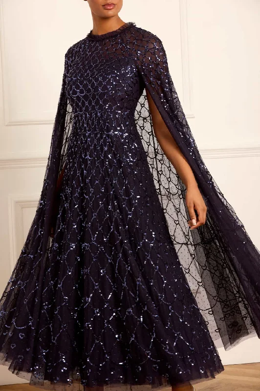 Ruffled Women Dress with Multiple Layers for a Playful and Girly Style Heart Lattice Ankle Gown Ruffled Women Dress with Multiple Layers for a Playful and Girly Style Heart Lattice Ankle Gown