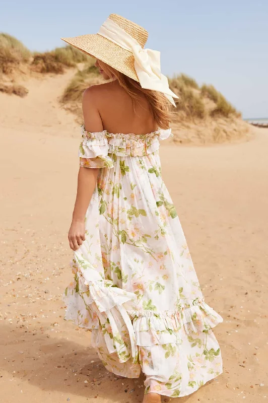 Sleeveless Women Dress in Bright Colors for Summer Parties Immortal Rose Aria Chiffon Off-Shoulder Ankle Gown Sleeveless Women Dress in Bright Colors for Summer Parties Immortal Rose Aria Chiffon Off-Shoulder Ankle Gown