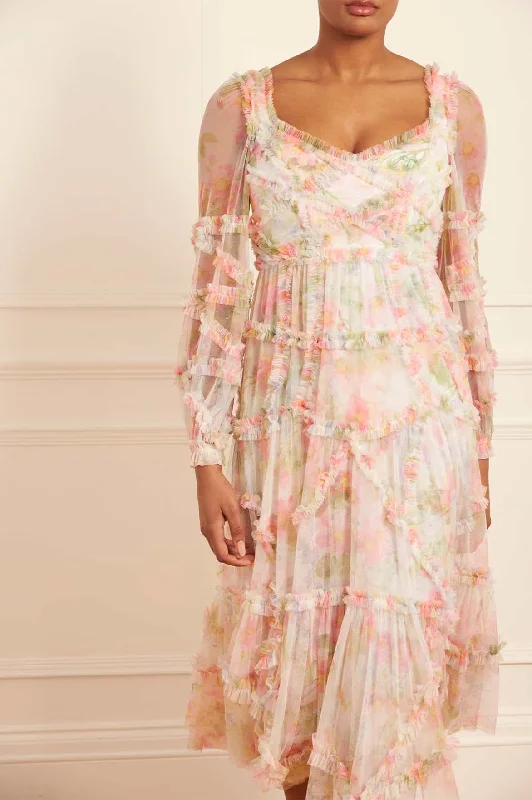 Maxi Women Dress with Floral Print for a Bohemian Vibe Immortal Rose Maeve Long Sleeve Ballerina Dress Maxi Women Dress with Floral Print for a Bohemian Vibe Immortal Rose Maeve Long Sleeve Ballerina Dress