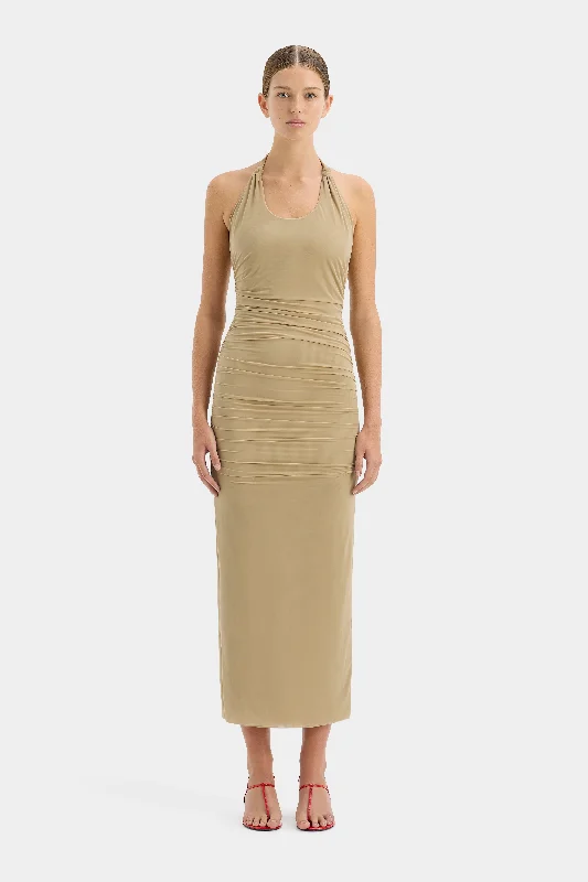 Ruffled Women Dress with Multiple Layers for a Playful and Girly Style Jacques Knot Midi Dress Ruffled Women Dress with Multiple Layers for a Playful and Girly Style Jacques Knot Midi Dress