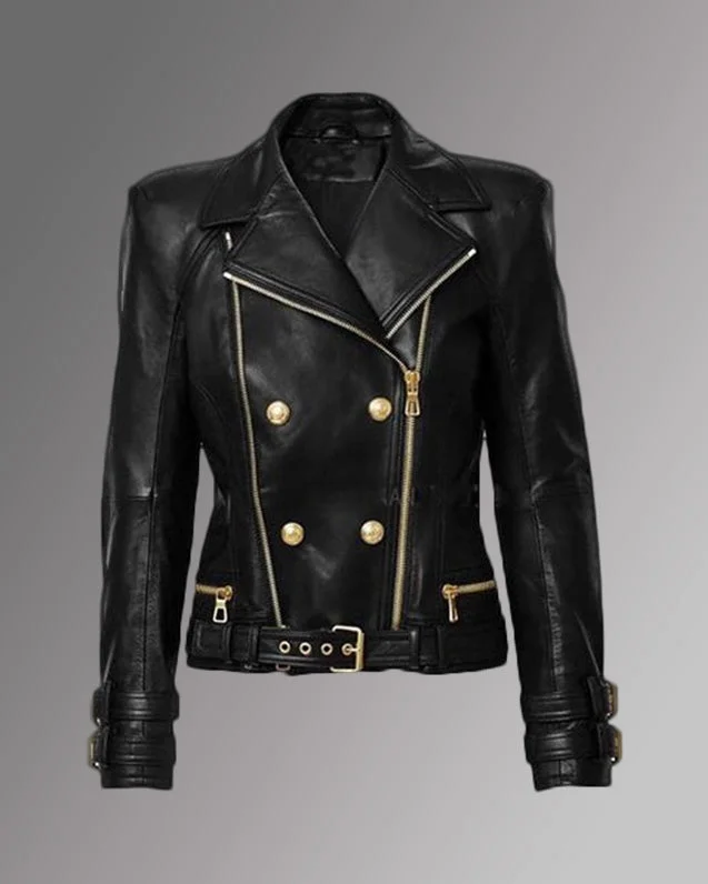 Women's leather wide - leg pants for a casual style Kensington Real Leather Jacket