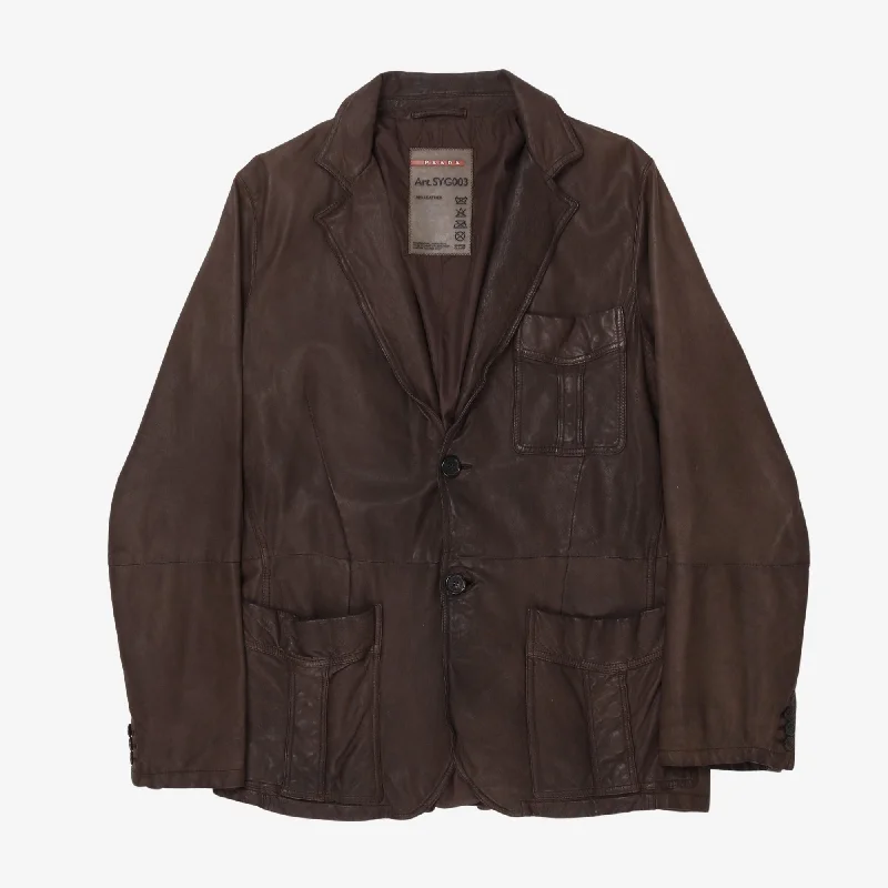 Women's leather biker jackets with studs Leather Blazer
