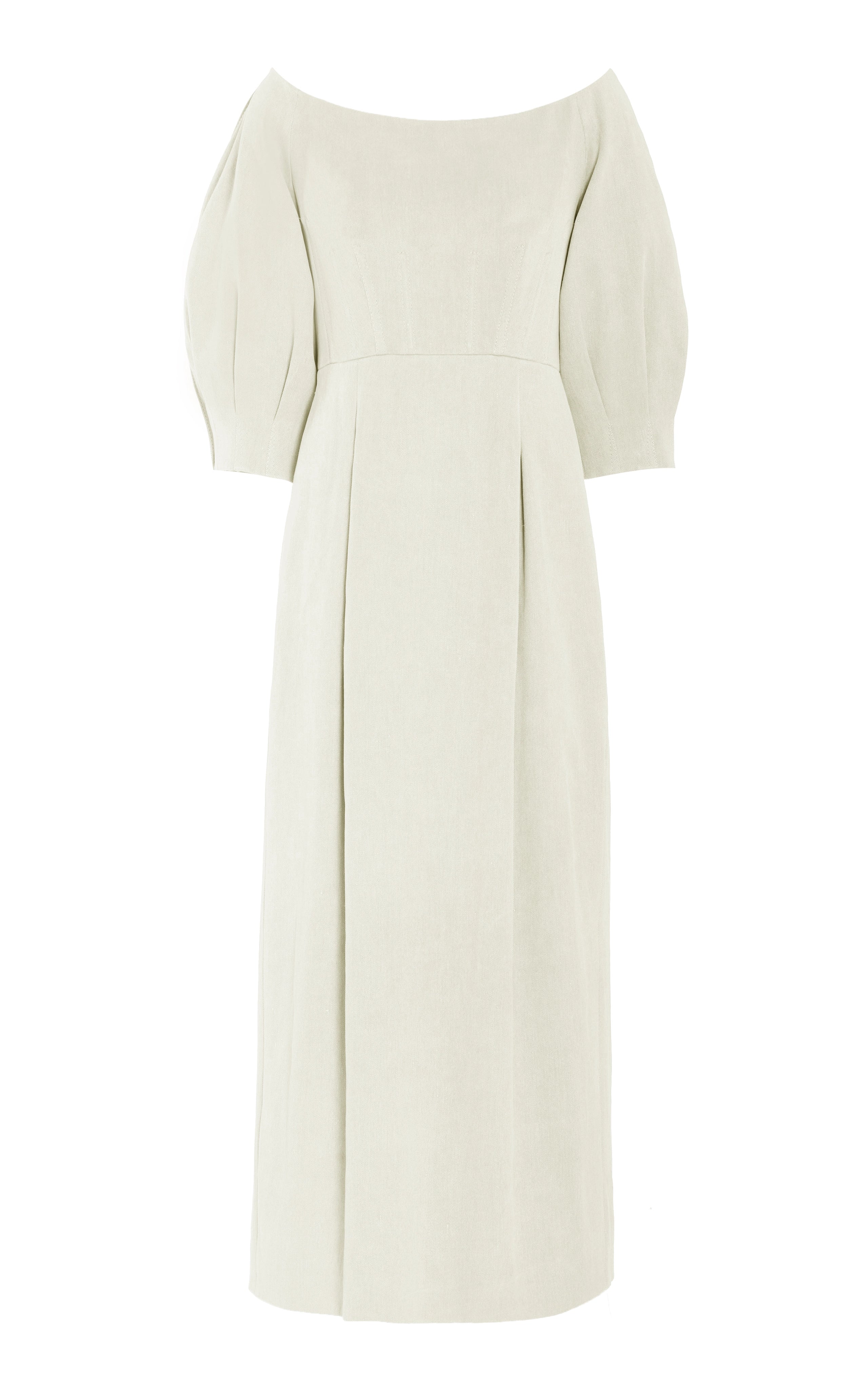 Lace - Embellished Women Dress for an Elegant and Sophisticated Appearance Majano Dress in Ivory Hemp Cotton Lace - Embellished Women Dress for an Elegant and Sophisticated Appearance Majano Dress in Ivory Hemp Cotton