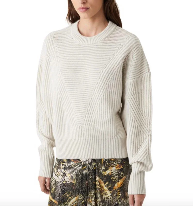 Button - Front Women's Pullovers in a Vintage - Inspired Design Mona Pullover In Clear Beige Button - Front Women's Pullovers in a Vintage - Inspired Design Mona Pullover In Clear Beige