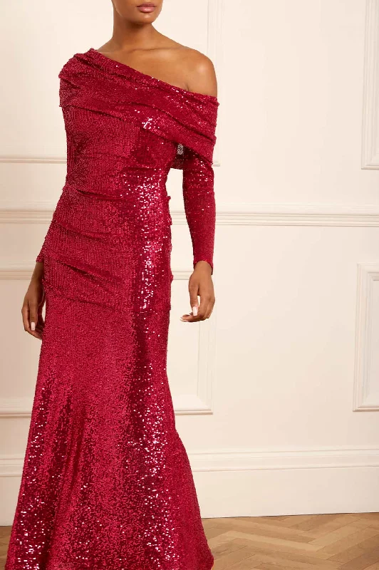 Wrap - Style Women Dress with Adjustable Fit for All Body Types Nova One-Shoulder Ankle Gown Wrap - Style Women Dress with Adjustable Fit for All Body Types Nova One-Shoulder Ankle Gown