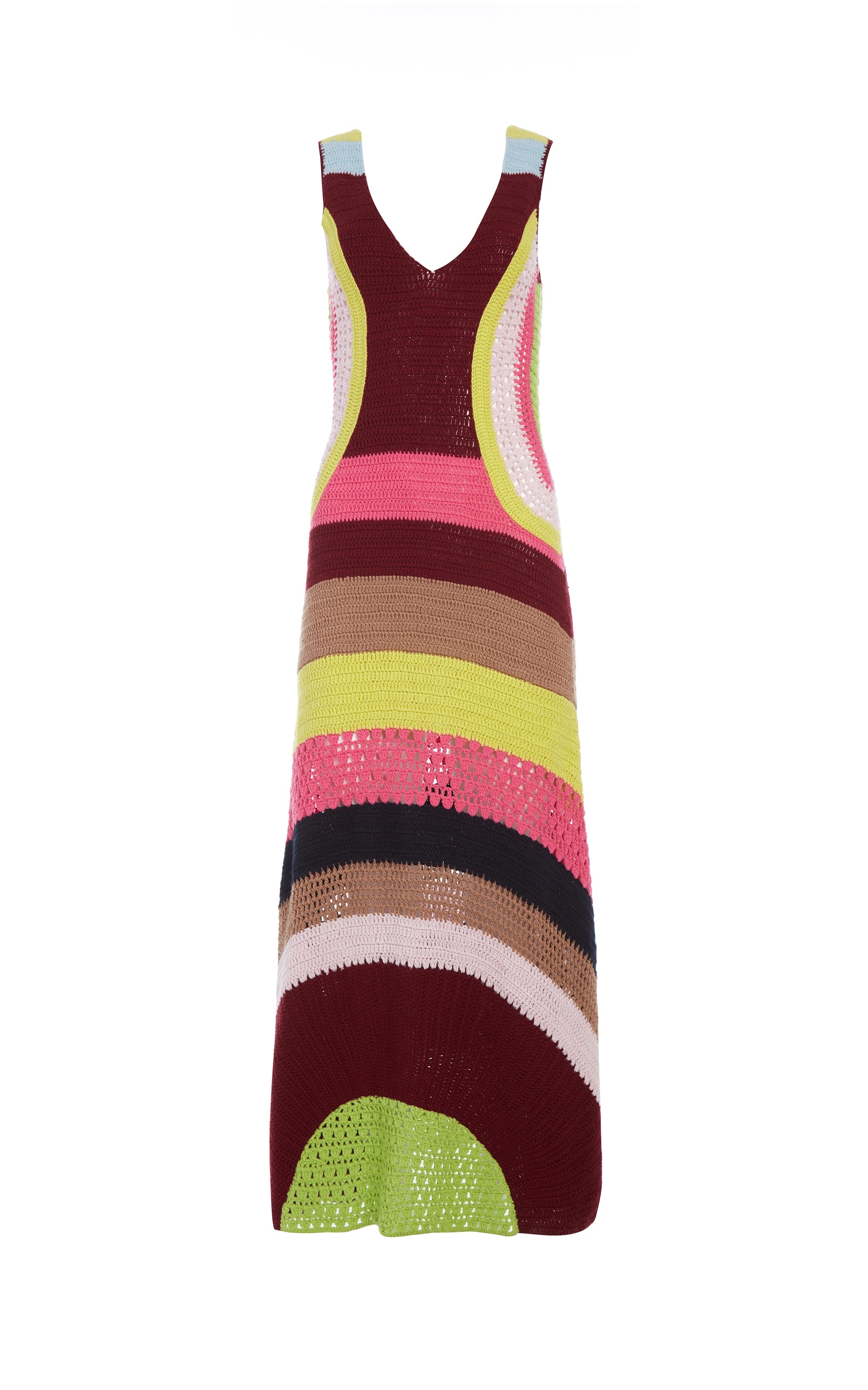 Halter Neck Women Dress to Show Off the Shoulders and Neckline Ocon Crochet Dress in Multi Wool Cashmere Halter Neck Women Dress to Show Off the Shoulders and Neckline Ocon Crochet Dress in Multi Wool Cashmere