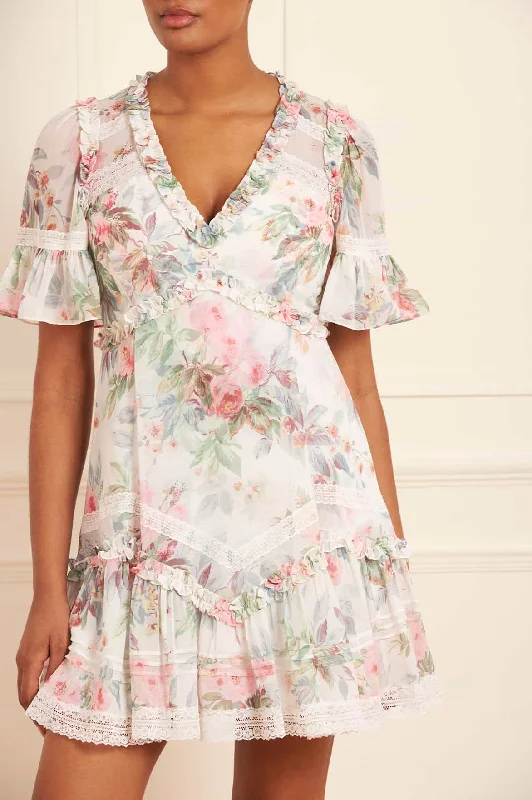 Mini Women Dress with a Short Hem for a Young and Trendy Style Paradise Garden Sonata Georgette Micro Mini Dress Mini Women Dress with a Short Hem for a Young and Trendy Style Paradise Garden Sonata Georgette Micro Mini Dress