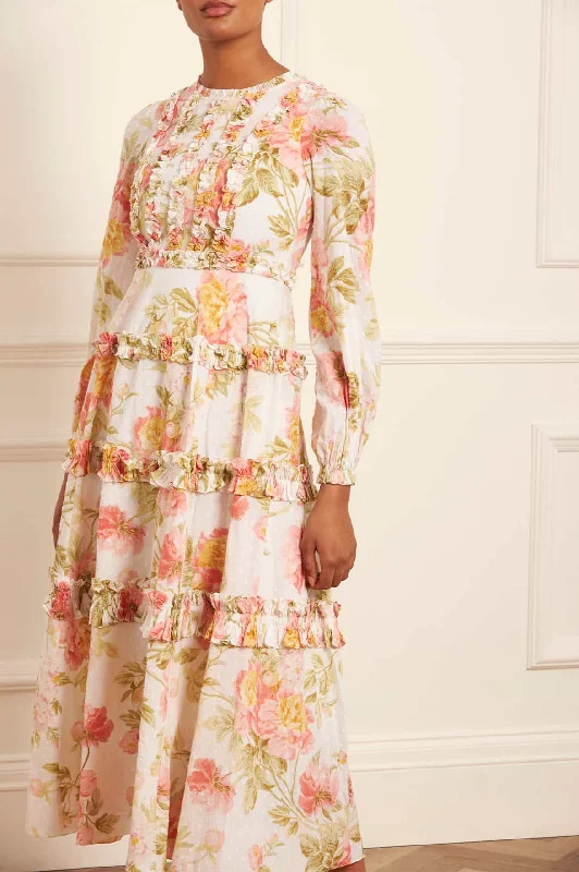 Pleated Women Dress with a Timeless and Elegant Texture Peony Promise Esme Cotton Ankle Gown Pleated Women Dress with a Timeless and Elegant Texture Peony Promise Esme Cotton Ankle Gown