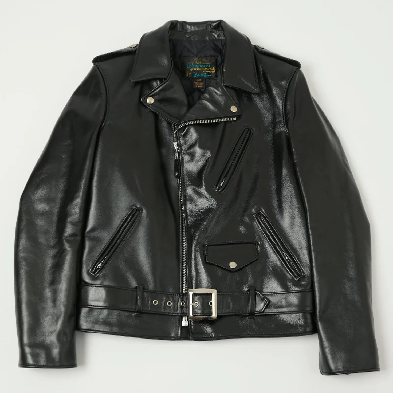 Women's leather leather chokers with a leather strap Schott NYC 'Perfecto' Horsehide Leather Motorcycle Jacket - Black