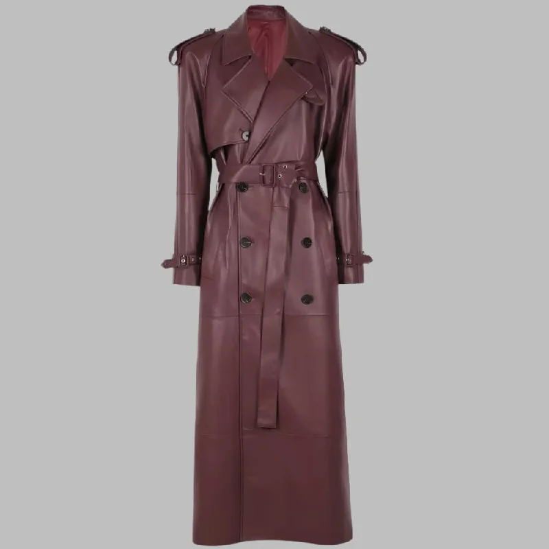 Women's leather leather lounge pants for comfort Sloane Leather Trench