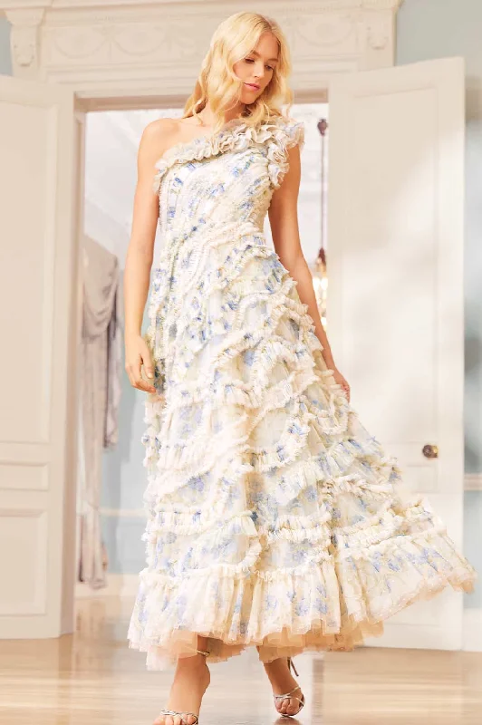 Halter Neck Women Dress to Show Off the Shoulders and Neckline Summer Posy Aaliyah One-Shoulder Gown Halter Neck Women Dress to Show Off the Shoulders and Neckline Summer Posy Aaliyah One-Shoulder Gown