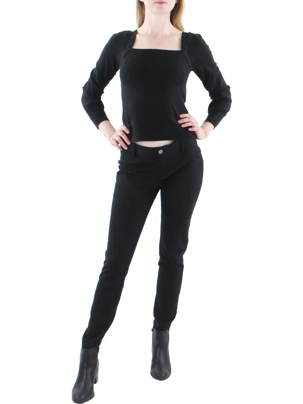 Long - Line Women's Pullovers in a Relaxed Fit for Layering Womens Back Tie Ribbed Pullover Sweater Long - Line Women's Pullovers in a Relaxed Fit for Layering Womens Back Tie Ribbed Pullover Sweater