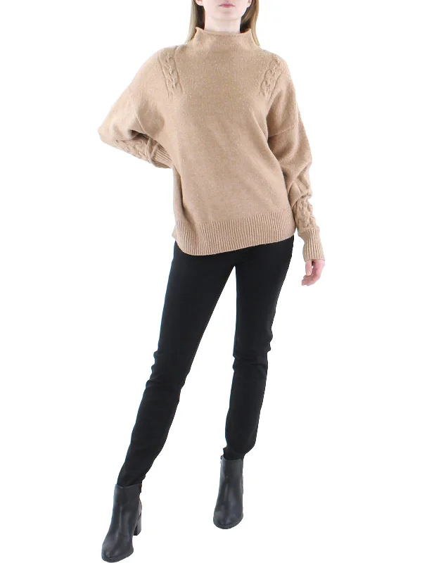 Cable - Knit Women's Pullovers in Earthy Tones for a Rustic Look Womens Cable Knit Shoulders Funnel Neck Pullover Sweater Cable - Knit Women's Pullovers in Earthy Tones for a Rustic Look Womens Cable Knit Shoulders Funnel Neck Pullover Sweater