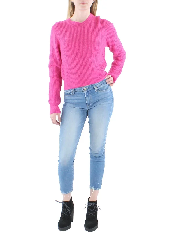 Long - Line Women's Pullovers in a Relaxed Fit for Layering Womens Crewneck Cable Knit Pullover Sweater Long - Line Women's Pullovers in a Relaxed Fit for Layering Womens Crewneck Cable Knit Pullover Sweater