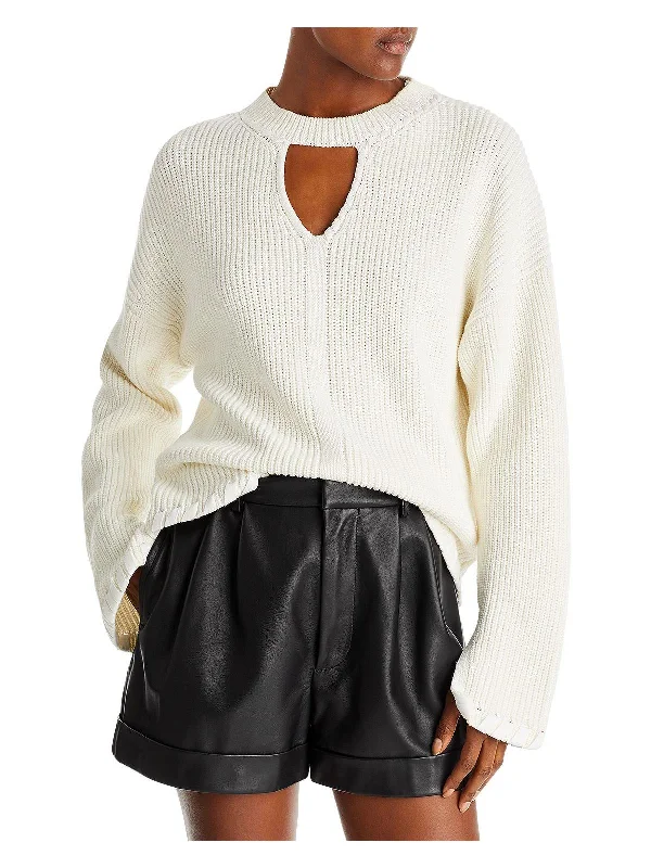 V - Neck Women's Cotton Pullovers for a Casual Look Womens Oversized Cut Out Pullover Sweater V - Neck Women's Cotton Pullovers for a Casual Look Womens Oversized Cut Out Pullover Sweater