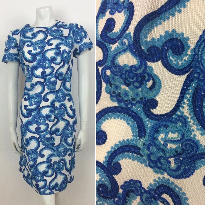 Mermaid - Style Women Dress with a Fitted Silhouette for Special Occasions Mermaid - Style Women Dress with a Fitted Silhouette for Special Occasions 60S VINTAGE BLUE TURQUOISE WHITE PAISLEY PATTERN DRESS 12 Mermaid - Style Women Dress with a Fitted Silhouette for Special Occasions Mermaid - Style Women Dress with a Fitted Silhouette for Special Occasions 60S VINTAGE BLUE TURQUOISE WHITE PAISLEY PATTERN DRESS 12