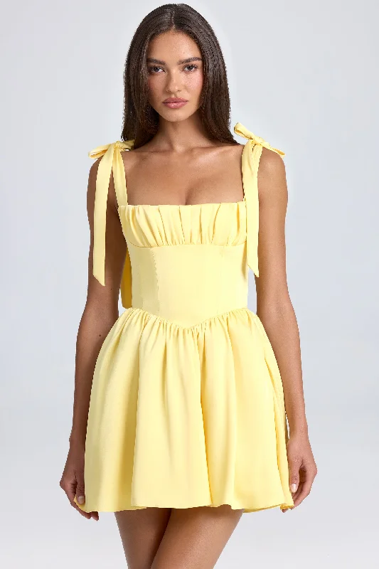 Backless Women Dress for a Sexy and Alluring Look at Evening Events Backless Women Dress for a Sexy and Alluring Look at Evening Events Draped Corset Mini Dress in Lemon Sherbet Backless Women Dress for a Sexy and Alluring Look at Evening Events Backless Women Dress for a Sexy and Alluring Look at Evening Events Draped Corset Mini Dress in Lemon Sherbet