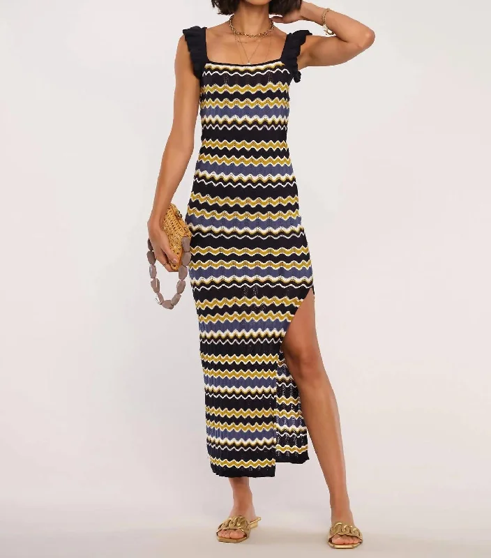 Empire Waist Women Dress to Accentuate the Bust and Conceal the Waist Empire Waist Women Dress to Accentuate the Bust and Conceal the Waist Bennet Dress In Navy Chevron Wave Multi Empire Waist Women Dress to Accentuate the Bust and Conceal the Waist Empire Waist Women Dress to Accentuate the Bust and Conceal the Waist Bennet Dress In Navy Chevron Wave Multi