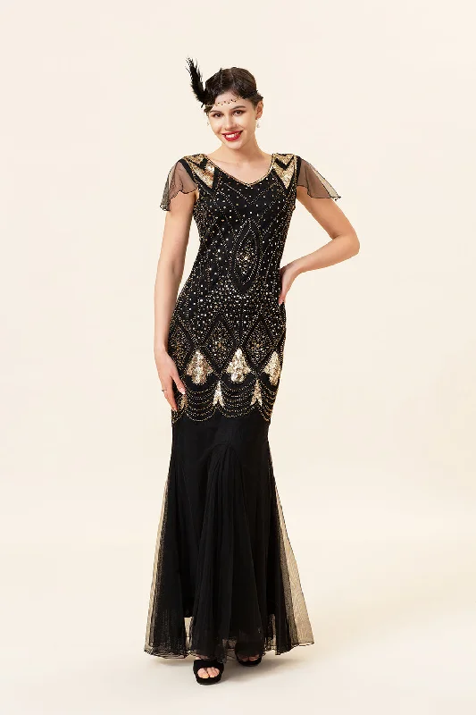 Ball Gown Women Dress with a Full Skirt for a Princess - like Look Ball Gown Women Dress with a Full Skirt for a Princess - like Look Black and Gold Long Sequin 1920s Dress Ball Gown Women Dress with a Full Skirt for a Princess - like Look Ball Gown Women Dress with a Full Skirt for a Princess - like Look Black and Gold Long Sequin 1920s Dress