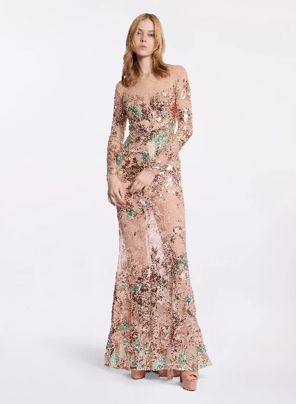 Mermaid - Style Women Dress with a Fitted Silhouette for Special Occasions Mermaid - Style Women Dress with a Fitted Silhouette for Special Occasions Celestial Embroidered Lace Dress Mermaid - Style Women Dress with a Fitted Silhouette for Special Occasions Mermaid - Style Women Dress with a Fitted Silhouette for Special Occasions Celestial Embroidered Lace Dress