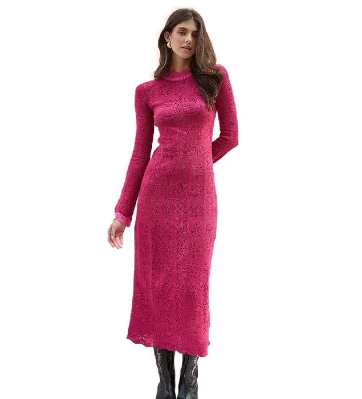 Lace - Embellished Women Dress for an Elegant and Sophisticated Appearance Lace - Embellished Women Dress for an Elegant and Sophisticated Appearance Clemente Fuchsia Dress Lace - Embellished Women Dress for an Elegant and Sophisticated Appearance Lace - Embellished Women Dress for an Elegant and Sophisticated Appearance Clemente Fuchsia Dress