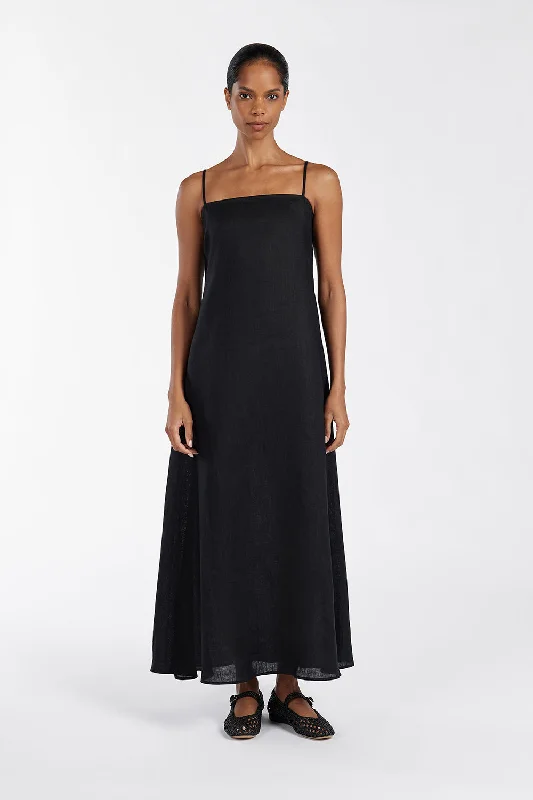 Sleeveless Women Dress in Bright Colors for Summer Parties Sleeveless Women Dress in Bright Colors for Summer Parties JEM BLACK LINEN MAXI DRESS Sleeveless Women Dress in Bright Colors for Summer Parties Sleeveless Women Dress in Bright Colors for Summer Parties JEM BLACK LINEN MAXI DRESS