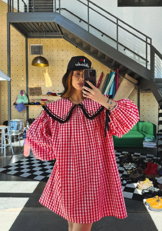 Plus Size Women Dress with a Flattering A - Line Cut for Comfort and Style Plus Size Women Dress with a Flattering A - Line Cut for Comfort and Style Magic Maker Mini Dress in Red Gingham Plus Size Women Dress with a Flattering A - Line Cut for Comfort and Style Plus Size Women Dress with a Flattering A - Line Cut for Comfort and Style Magic Maker Mini Dress in Red Gingham
