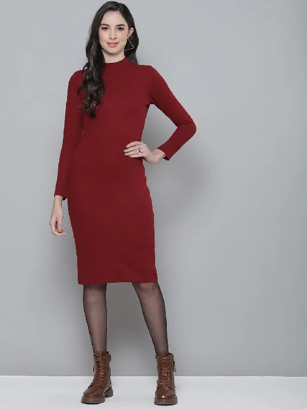 Sleeveless Women Dress in Bright Colors for Summer Parties Sleeveless Women Dress in Bright Colors for Summer Parties Maroon Rib Turtle Neck Zipped Bodycon Dress Sleeveless Women Dress in Bright Colors for Summer Parties Sleeveless Women Dress in Bright Colors for Summer Parties Maroon Rib Turtle Neck Zipped Bodycon Dress
