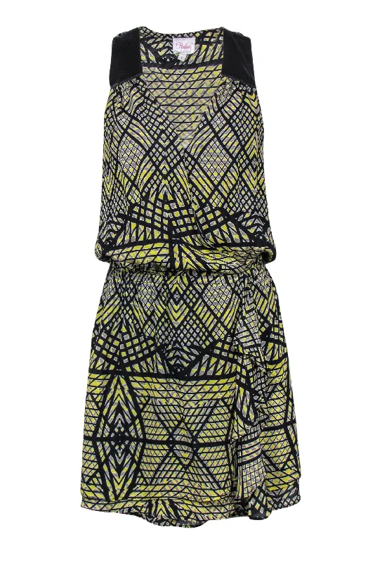 Sheath Women Dress with a Tailored Fit for a Professional Look Sheath Women Dress with a Tailored Fit for a Professional Look Parker - Yellow & Black Patterned Silk Wrap Dress w/ Leather Trim Sz S Sheath Women Dress with a Tailored Fit for a Professional Look Sheath Women Dress with a Tailored Fit for a Professional Look Parker - Yellow & Black Patterned Silk Wrap Dress w/ Leather Trim Sz S
