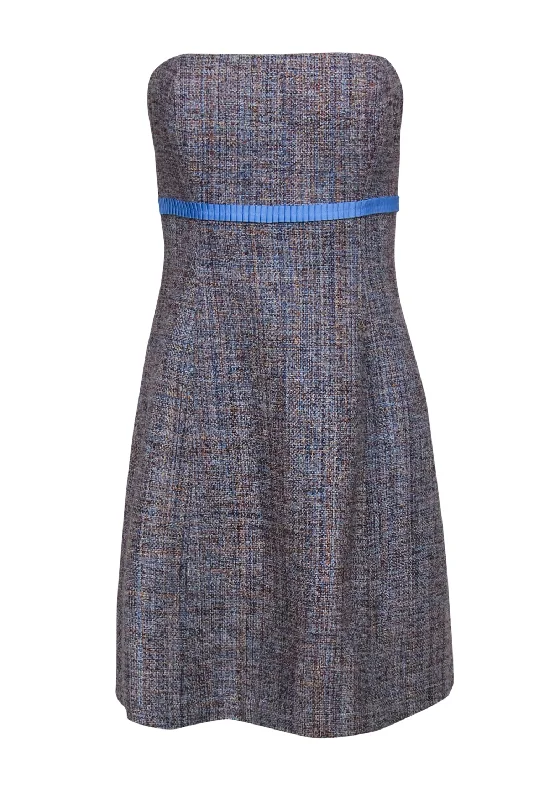 Off - the - Shoulder Women Dress for a Romantic and Feminine Look Off - the - Shoulder Women Dress for a Romantic and Feminine Look Shoshanna - Blue & Brown Tweed Strapless Silk A-Line Dress Sz 4 Off - the - Shoulder Women Dress for a Romantic and Feminine Look Off - the - Shoulder Women Dress for a Romantic and Feminine Look Shoshanna - Blue & Brown Tweed Strapless Silk A-Line Dress Sz 4