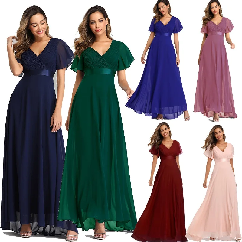 Ball Gown Women Dress with a Full Skirt for a Princess - like Look Ball Gown Women Dress with a Full Skirt for a Princess - like Look sixsr Evening Dresses Elegant V-Neck Ruffles Chiffon Formal Evening Gown Robe Vestidos De fiesta Dress for Wedding Party Ball Gown Women Dress with a Full Skirt for a Princess - like Look Ball Gown Women Dress with a Full Skirt for a Princess - like Look sixsr Evening Dresses Elegant V-Neck Ruffles Chiffon Formal Evening Gown Robe Vestidos De fiesta Dress for Wedding Party