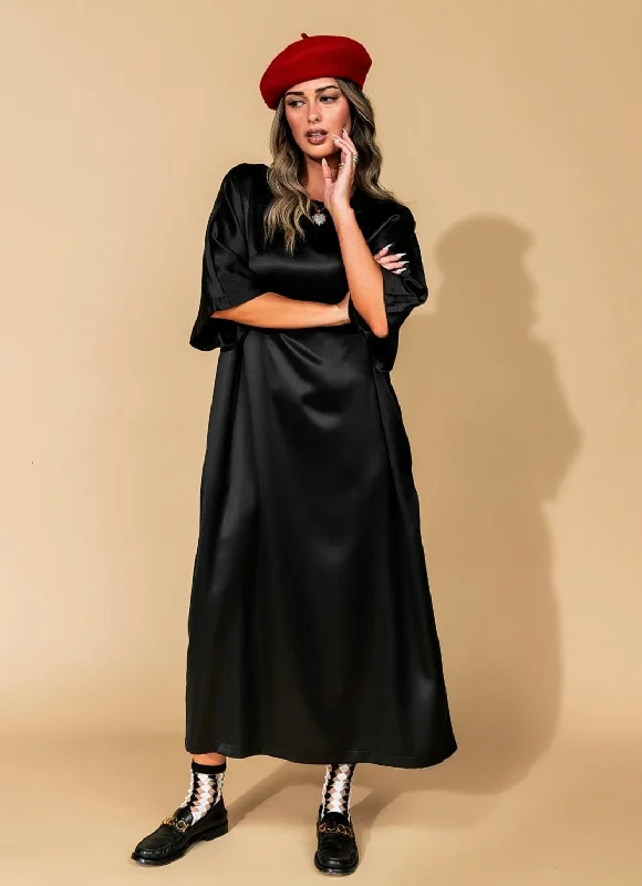 Wrap - Style Women Dress with Adjustable Fit for All Body Types Wrap - Style Women Dress with Adjustable Fit for All Body Types The Moon Says Hi Satin T-Shirt Dress Wrap - Style Women Dress with Adjustable Fit for All Body Types Wrap - Style Women Dress with Adjustable Fit for All Body Types The Moon Says Hi Satin T-Shirt Dress