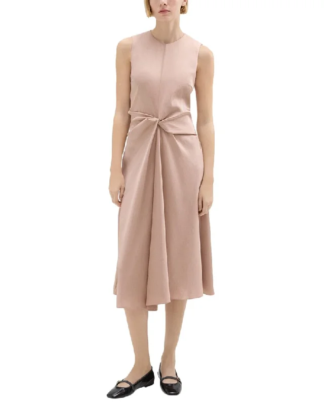Sleeveless Women Dress in Bright Colors for Summer Parties Sleeveless Women Dress in Bright Colors for Summer Parties Theory Twisted Midi Dress