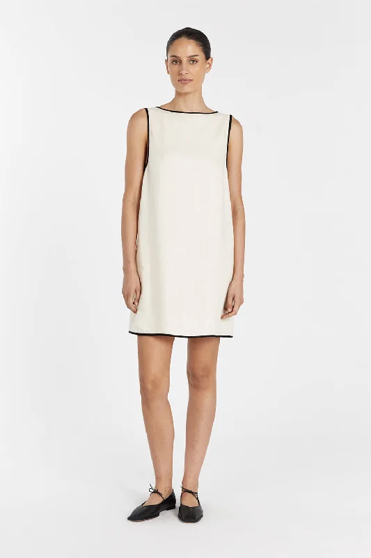 Empire Waist Women Dress to Accentuate the Bust and Conceal the Waist Empire Waist Women Dress to Accentuate the Bust and Conceal the Waist VON CREAM LINEN MINI DRESS Empire Waist Women Dress to Accentuate the Bust and Conceal the Waist Empire Waist Women Dress to Accentuate the Bust and Conceal the Waist VON CREAM LINEN MINI DRESS