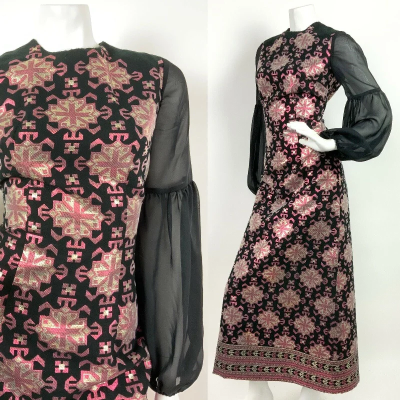 Off - the - Shoulder Women Dress for a Romantic and Feminine Look Off - the - Shoulder Women Dress for a Romantic and Feminine Look VTG 60s 70s BLACK METALLIC PINK GOLD AZTEC GEOMETRIC SHEER MAXI DRESS 10 Off - the - Shoulder Women Dress for a Romantic and Feminine Look Off - the - Shoulder Women Dress for a Romantic and Feminine Look VTG 60s 70s BLACK METALLIC PINK GOLD AZTEC GEOMETRIC SHEER MAXI DRESS 10