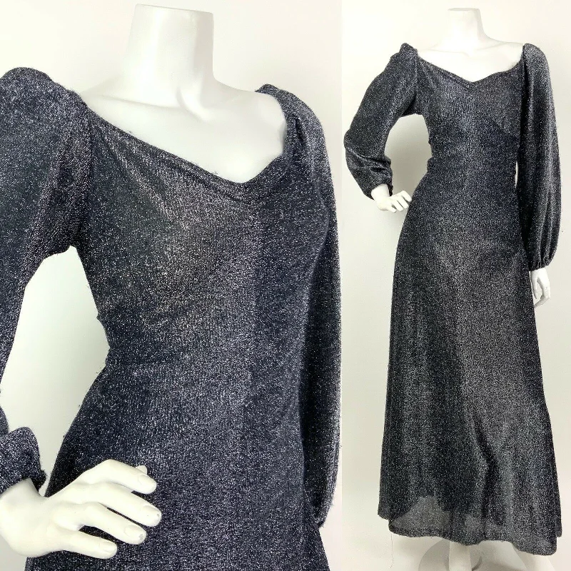 Empire Waist Women Dress to Accentuate the Bust and Conceal the Waist Empire Waist Women Dress to Accentuate the Bust and Conceal the Waist VTG 60s 70s BLACK SILVER GLITTER LUREX SWEETHEART DISCO GLAM MAXI DRESS 10 Empire Waist Women Dress to Accentuate the Bust and Conceal the Waist Empire Waist Women Dress to Accentuate the Bust and Conceal the Waist VTG 60s 70s BLACK SILVER GLITTER LUREX SWEETHEART DISCO GLAM MAXI DRESS 10