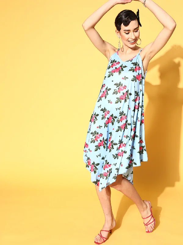 Halter Neck Women Dress to Show Off the Shoulders and Neckline Halter Neck Women Dress to Show Off the Shoulders and Neckline Women Blue Floral Strappy Poncho Dress Halter Neck Women Dress to Show Off the Shoulders and Neckline Halter Neck Women Dress to Show Off the Shoulders and Neckline Women Blue Floral Strappy Poncho Dress