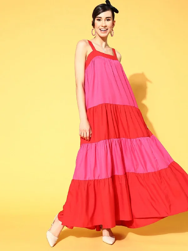 Ball Gown Women Dress with a Full Skirt for a Princess - like Look Ball Gown Women Dress with a Full Skirt for a Princess - like Look Women Red & Fuchsia ColourBlock Tiered Maxi Dress Ball Gown Women Dress with a Full Skirt for a Princess - like Look Ball Gown Women Dress with a Full Skirt for a Princess - like Look Women Red & Fuchsia ColourBlock Tiered Maxi Dress